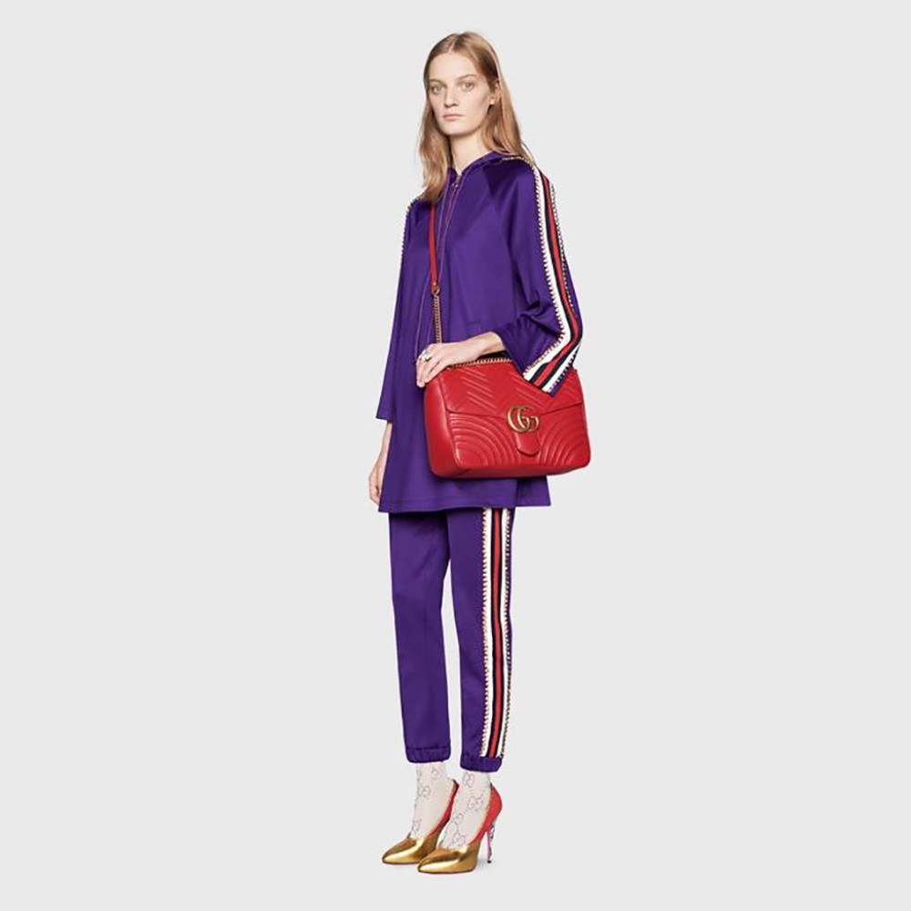 Gucci Large GG Marmont Leather Shoulder Bag - Picture 8 of 8